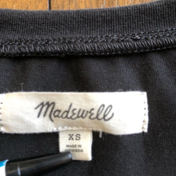 Madewell 2020 Black Sheer-Sleeve Knit Top size XS - Picture 8 of 9